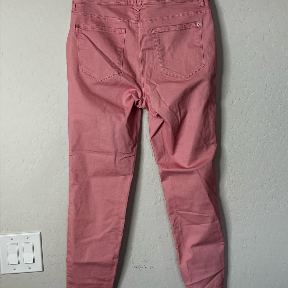 Curve Appeal Minimalist Jegging Women's 10 Pink Stretch Denim Skinny Jeans Pants - Picture 2 of 11